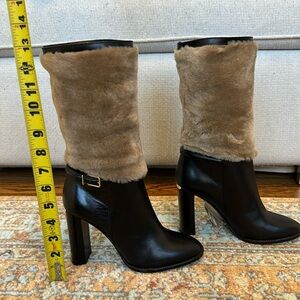NWT Burberry Shearling Leather Boot Sz 36